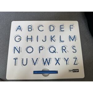 Ivy Step Magnetic Alphabet Tracing Board w/ Stylus Montessori Learning Toy Blue